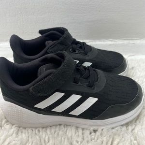 Adidas black and white stripe sneakers